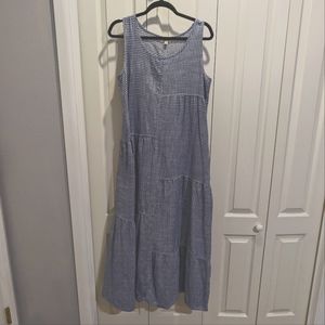 Stripe Cotton Maxi w/ Pockets Maternity